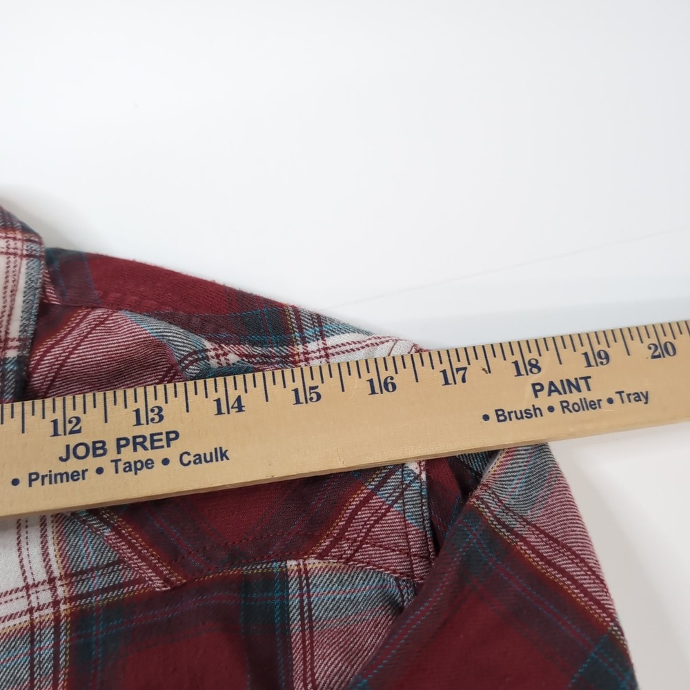Ariat Retro Fit Flannel Men's Small Plaid‎ Hillsboro Pearl Snap Long Sleeve - Picture 4 of 7